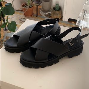 French connection chunky Jesus sandal
